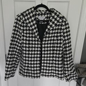 NorthStyle Black and White Houndstooth Blazer Size Large